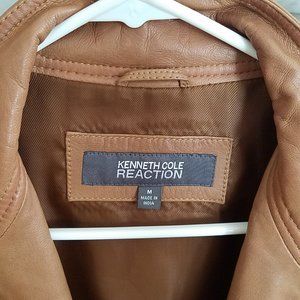 Kenneth Cole REACTION Brown leather women jacket size M.